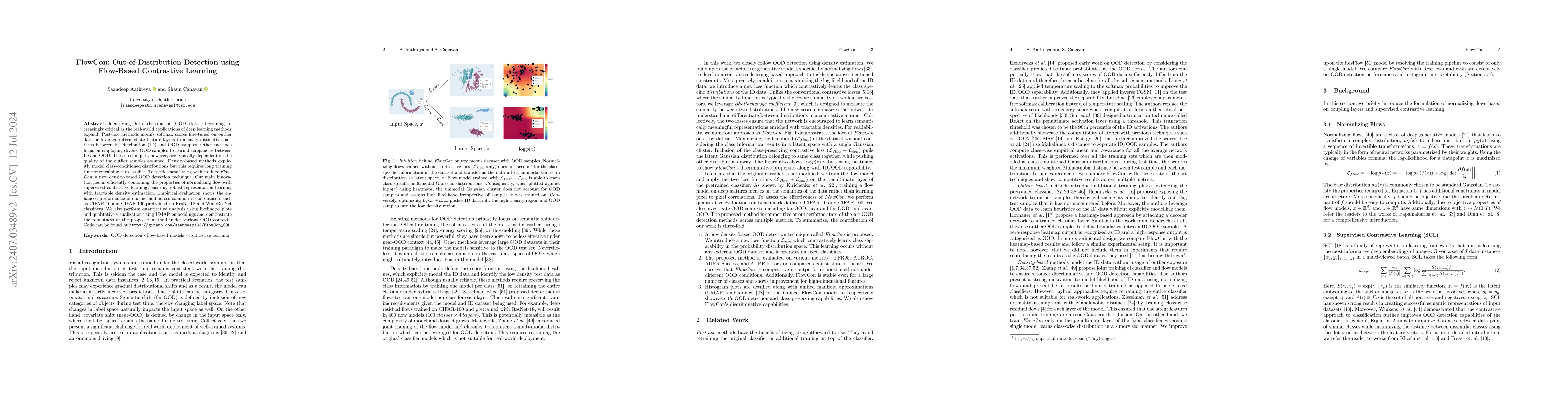 Thumbnail for FlowCon: Out-of-Distribution Detection using Flow-Based Contrastive
  Learning