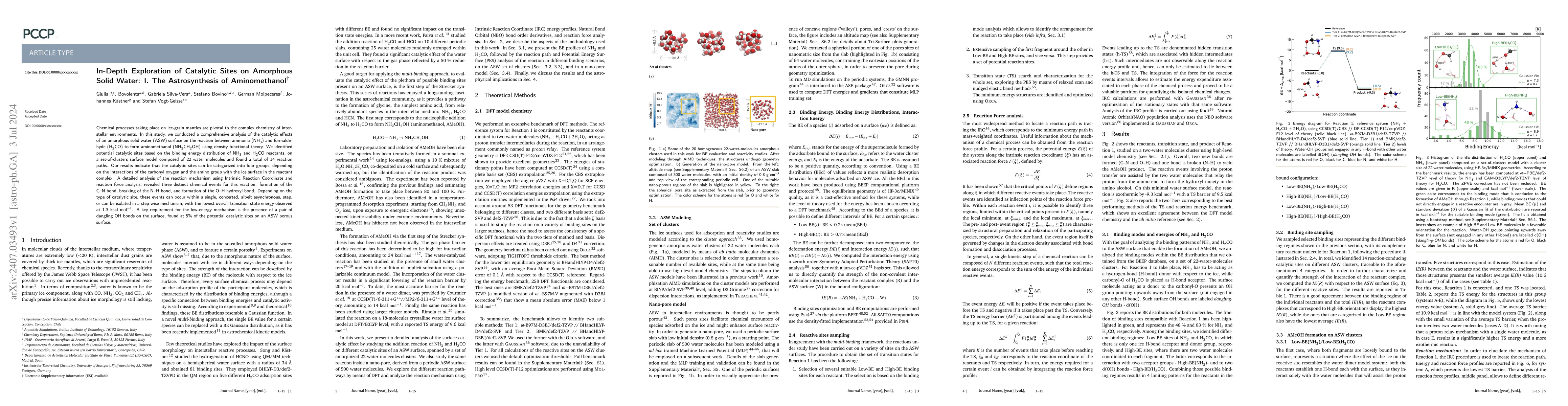 Thumbnail for In-Depth Exploration of Catalytic Sites on Amorphous Solid Water: I. The
  Astrosynthesis of Aminomethanol