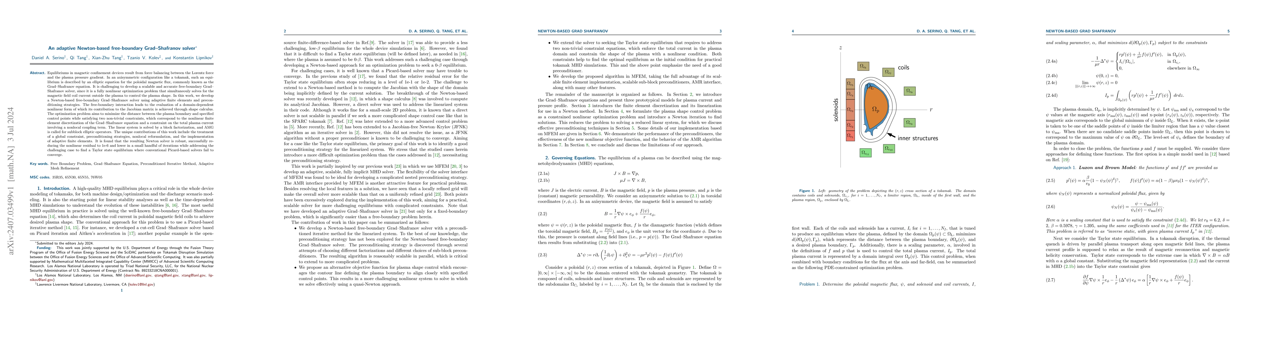 Thumbnail for An adaptive Newton-based free-boundary Grad-Shafranov solver