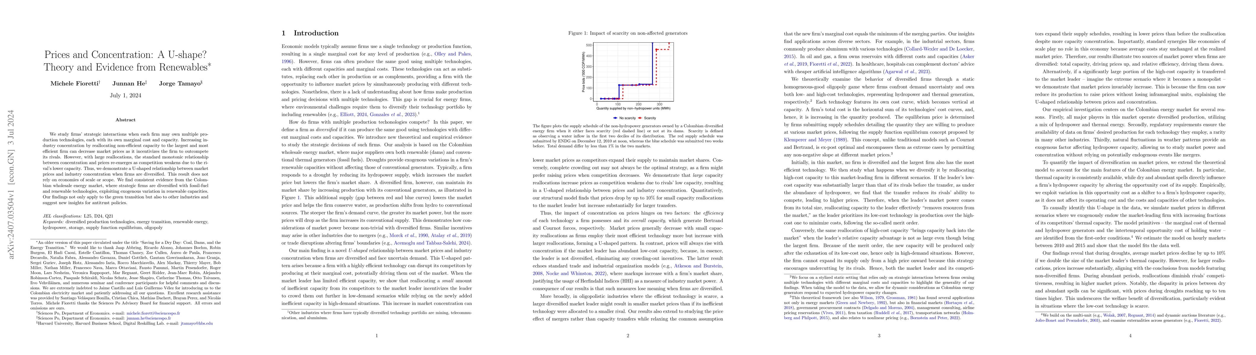 Thumbnail for Prices and Concentration: A U-shape? Theory and Evidence from Renewables