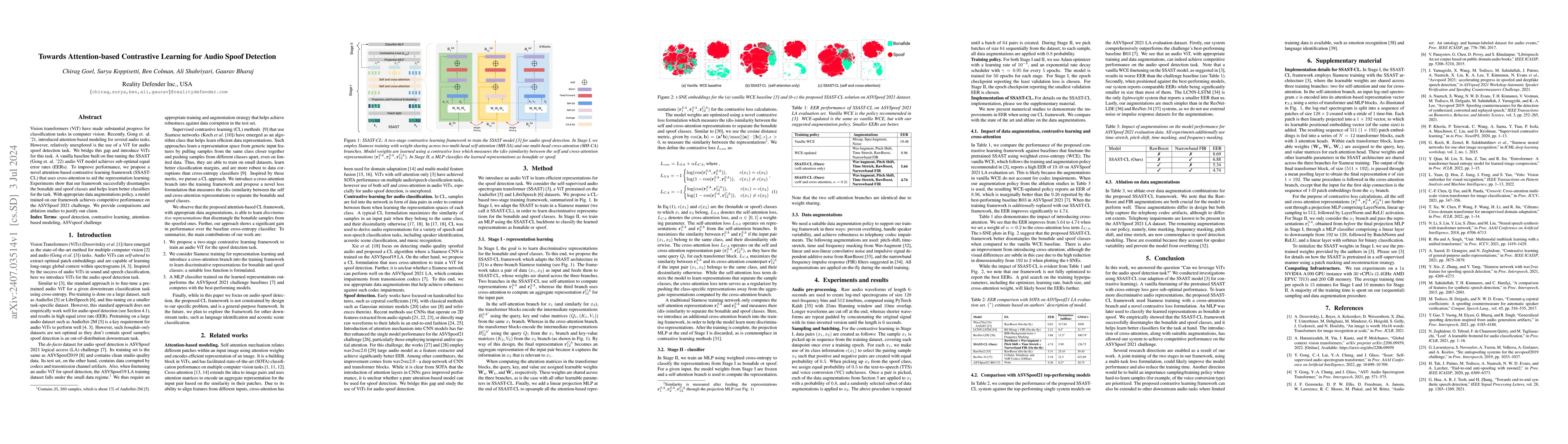 Thumbnail for Towards Attention-based Contrastive Learning for Audio Spoof Detection