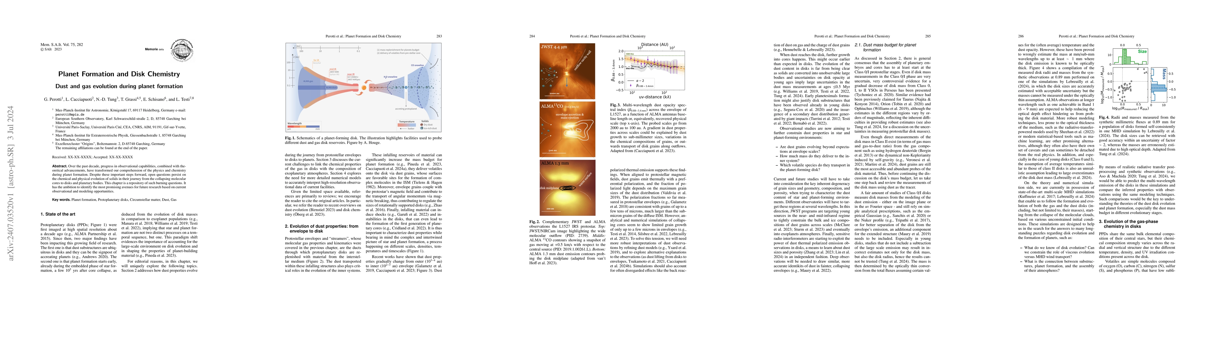 Thumbnail for Planet Formation and Disk Chemistry: Dust and Gas Evolution during
  Planet Formation