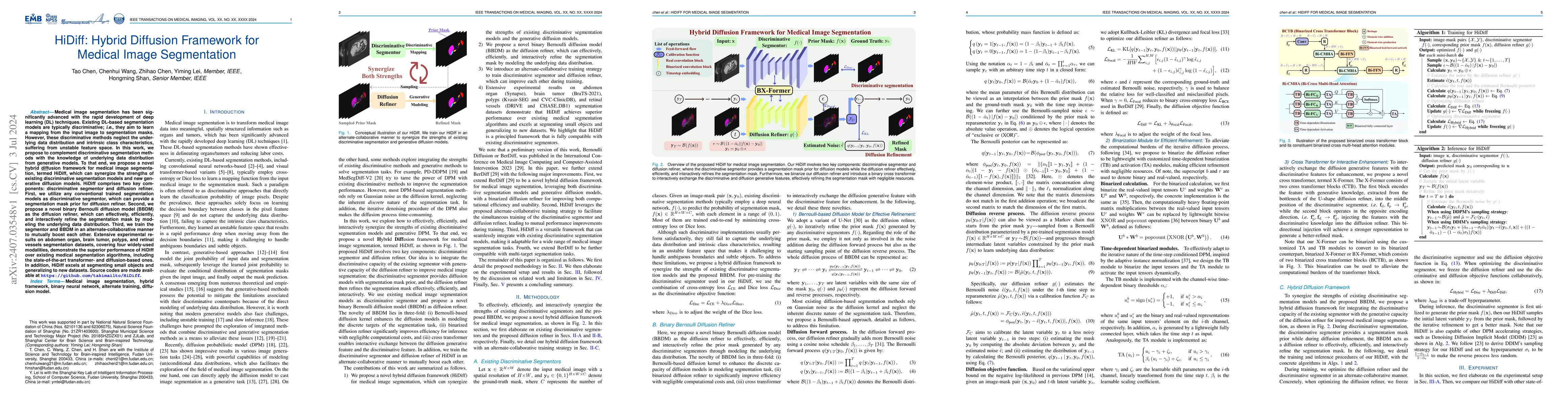 Thumbnail for HiDiff: Hybrid Diffusion Framework for Medical Image Segmentation