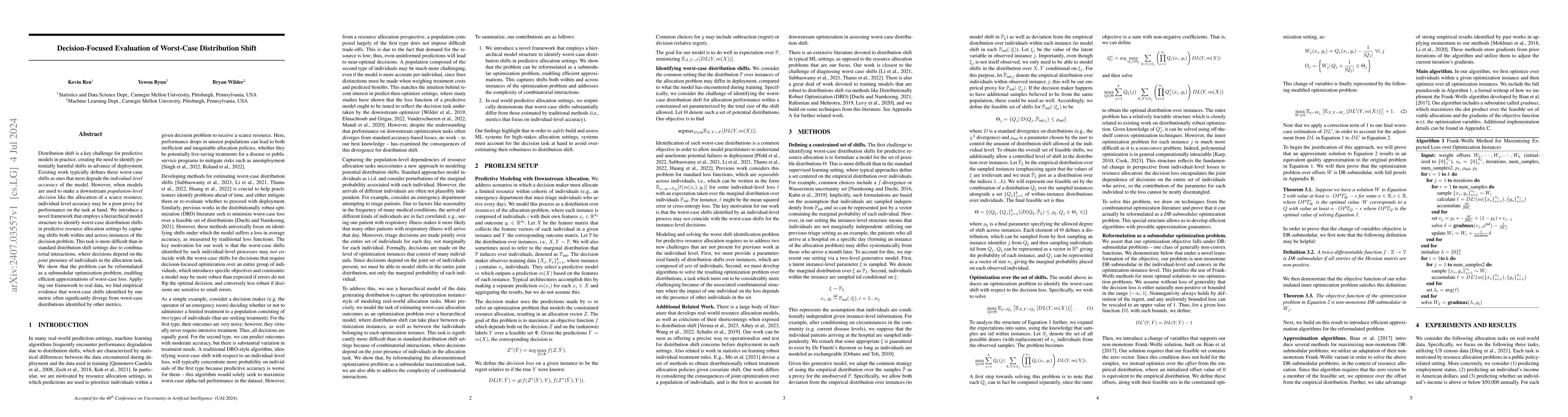 Thumbnail for Decision-Focused Evaluation of Worst-Case Distribution Shift