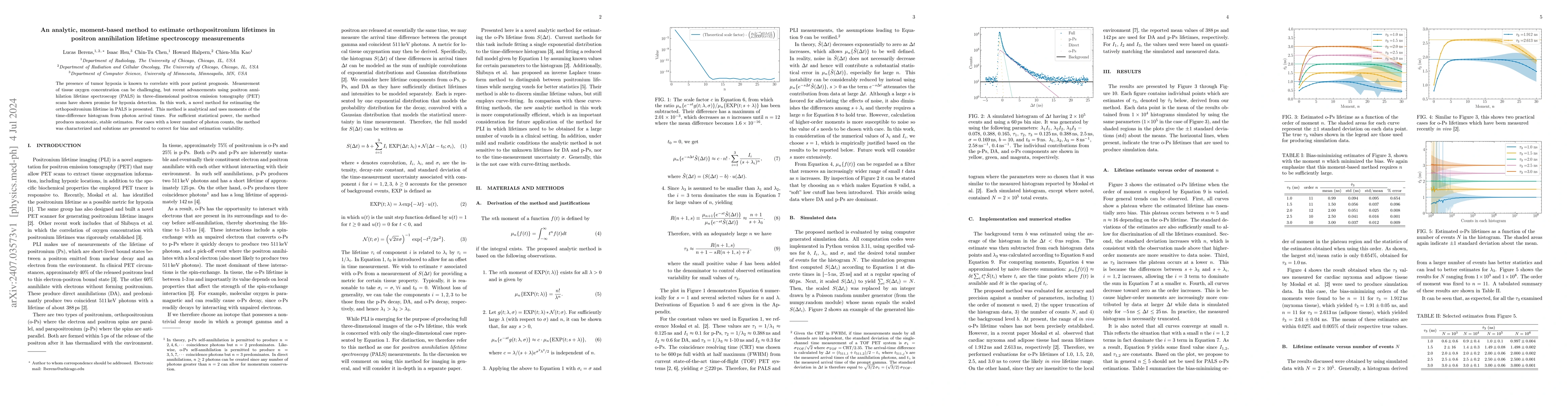 Thumbnail for An analytic, moment-based method to estimate orthopositronium lifetimes
  in positron annihilation lifetime spectroscopy measurements