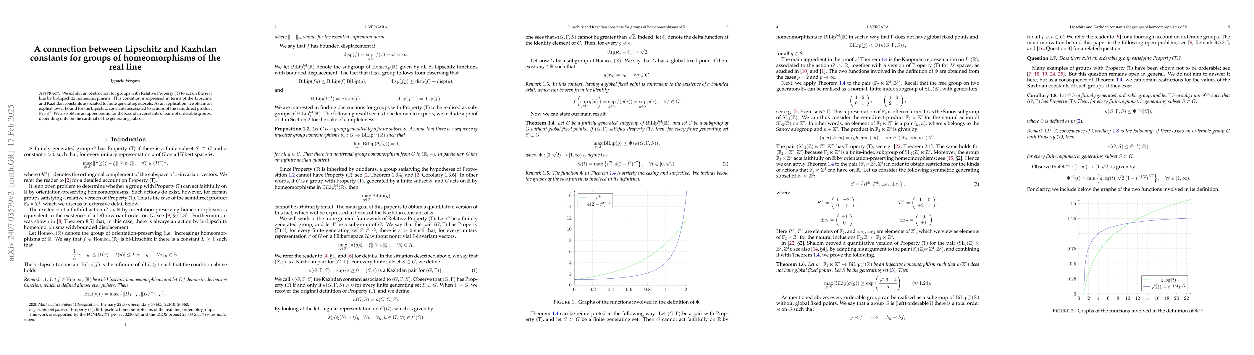 Thumbnail for A connection between Lipschitz and Kazhdan constants for groups of
  homeomorphisms of the real line