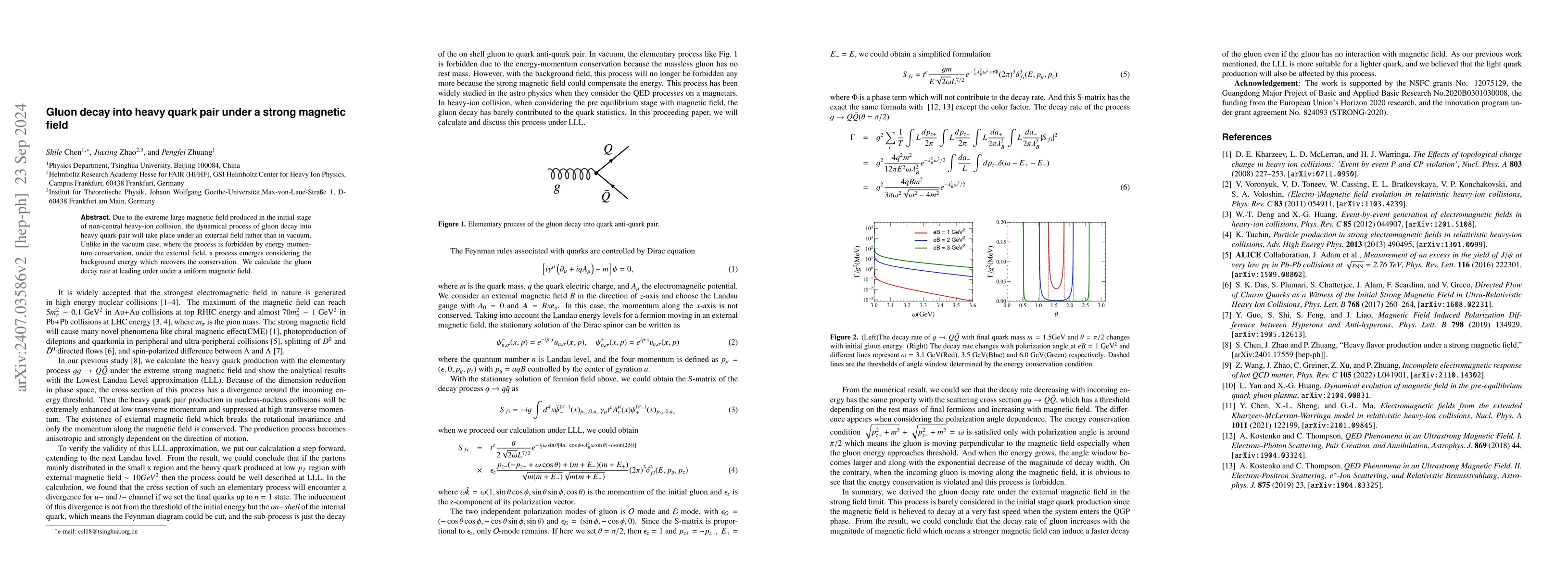 Thumbnail for Gluon decay into heavy quark pair under a strong magnetic field