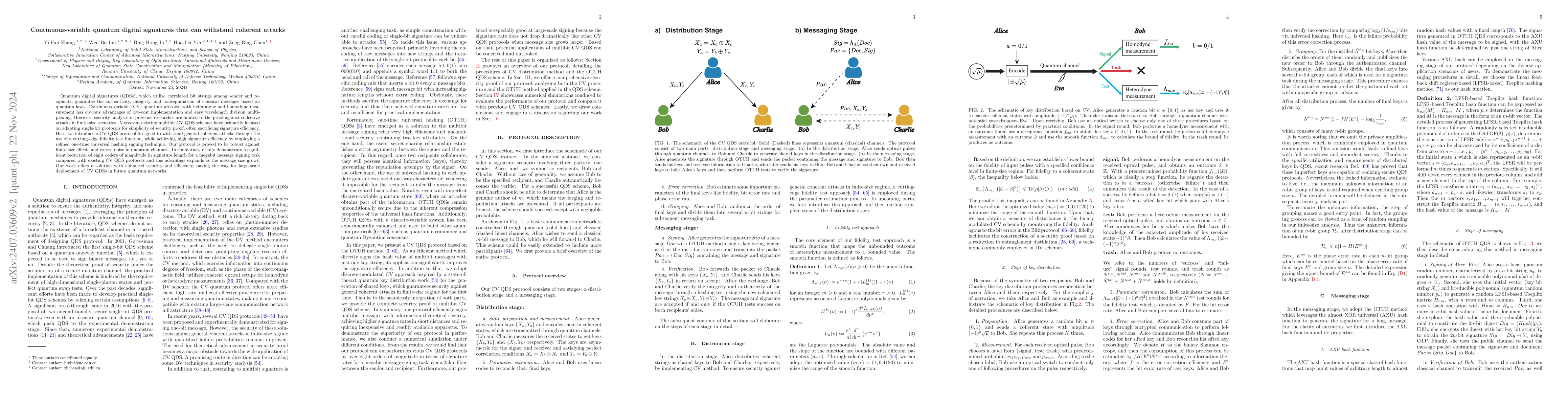 Thumbnail for Continuous-variable quantum digital signatures that can withstand
  coherent attacks
