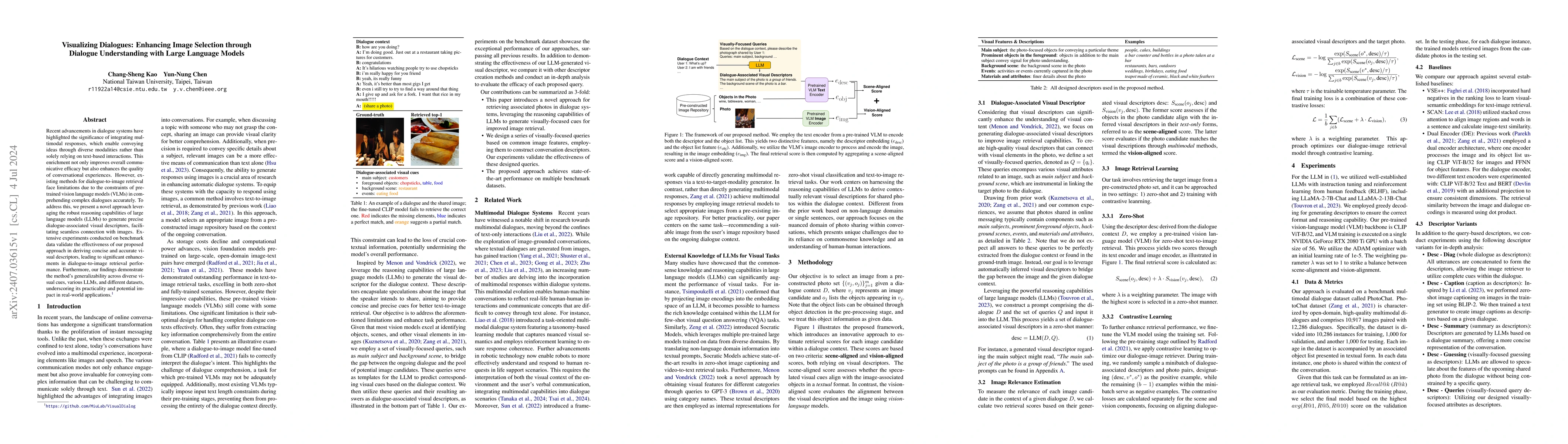 Thumbnail for Visualizing Dialogues: Enhancing Image Selection through Dialogue
  Understanding with Large Language Models