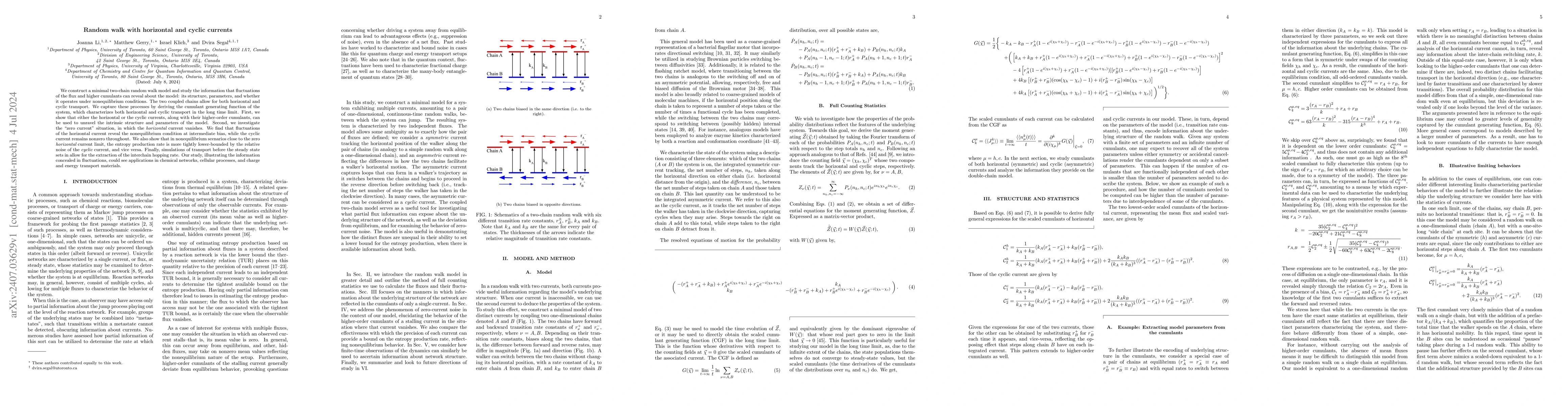 Thumbnail for Random walk with horizontal and cyclic currents