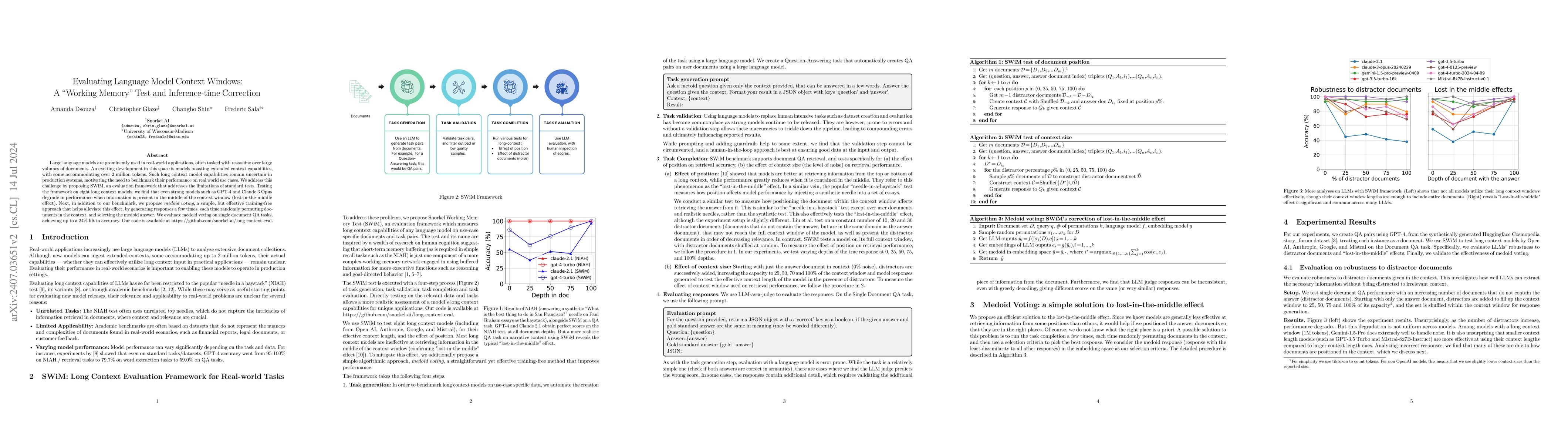 Thumbnail for Evaluating Language Model Context Windows: A "Working Memory" Test and
  Inference-time Correction