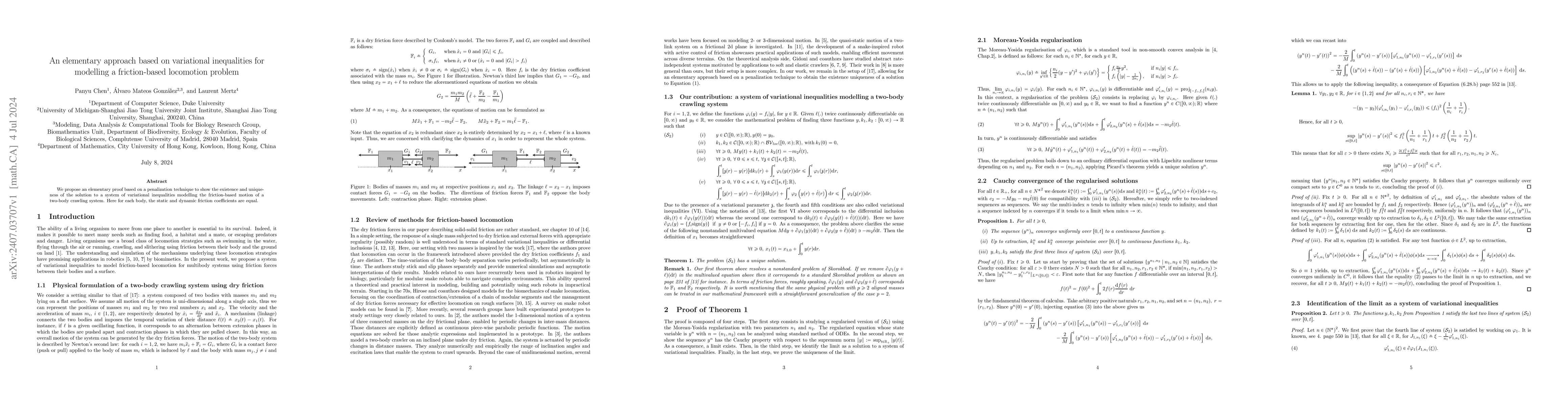 Thumbnail for An elementary approach based on variational inequalities for modelling a
  friction-based locomotion problem