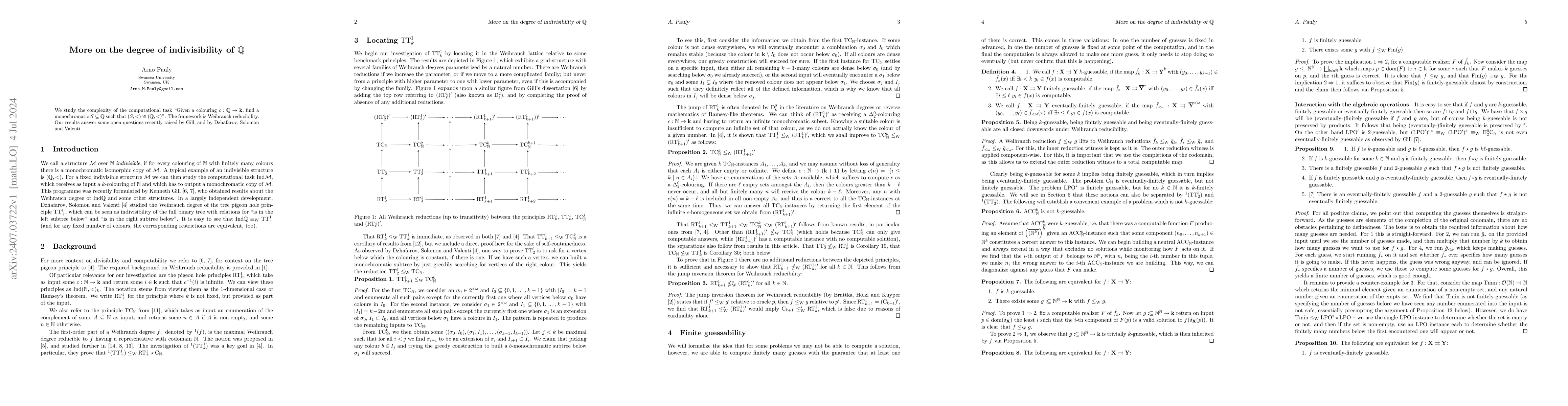 Thumbnail for More on the indivisibility of $\mathbb{Q}$