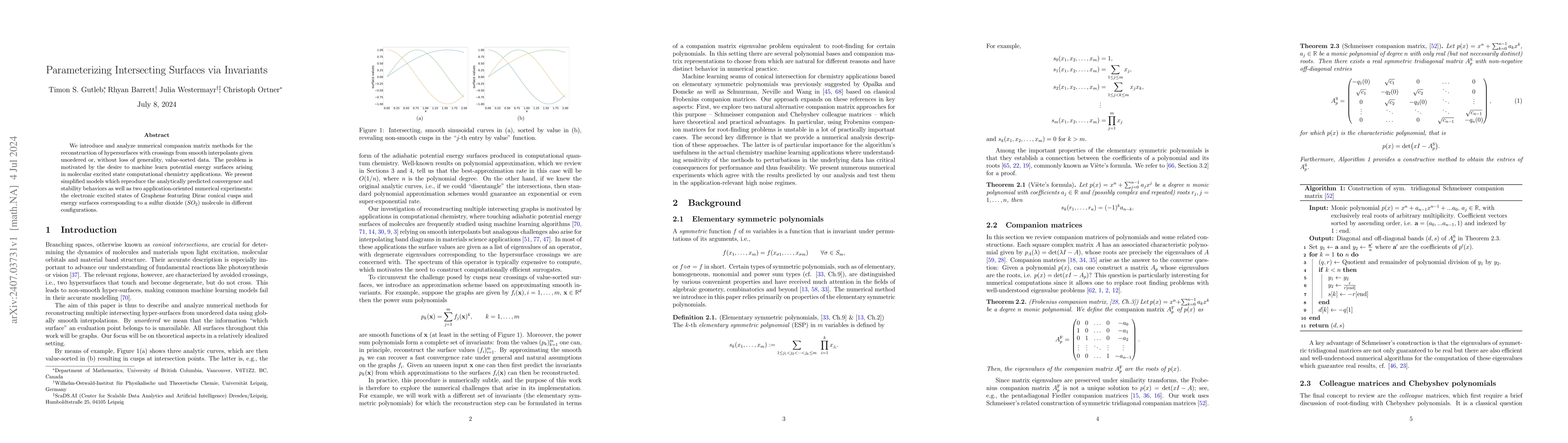 Thumbnail for Parameterizing Intersecting Surfaces via Invariants