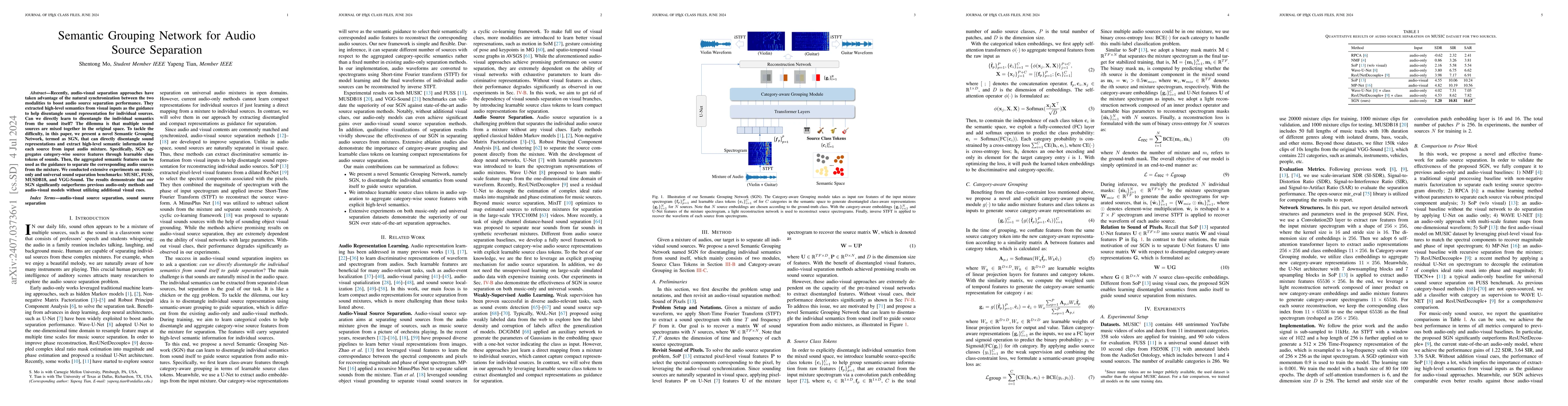 Thumbnail for Semantic Grouping Network for Audio Source Separation