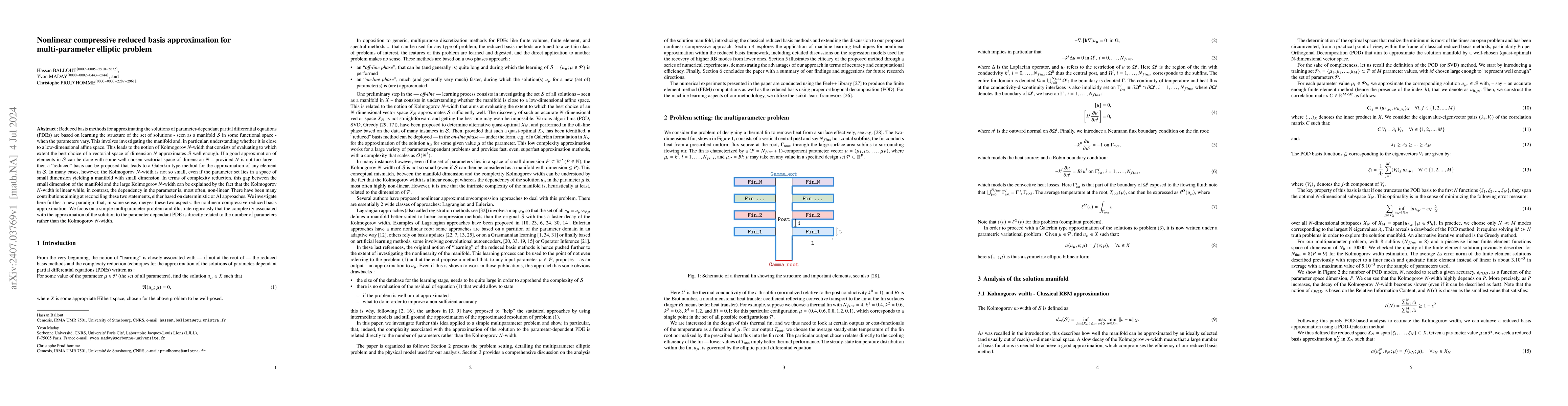 Thumbnail for Nonlinear compressive reduced basis approximation for multi-parameter
  elliptic problem
