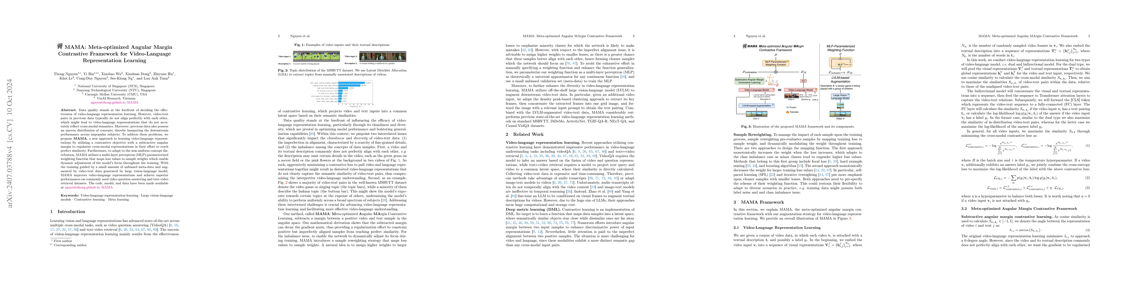 Thumbnail for Meta-optimized Angular Margin Contrastive Framework for Video-Language
  Representation Learning