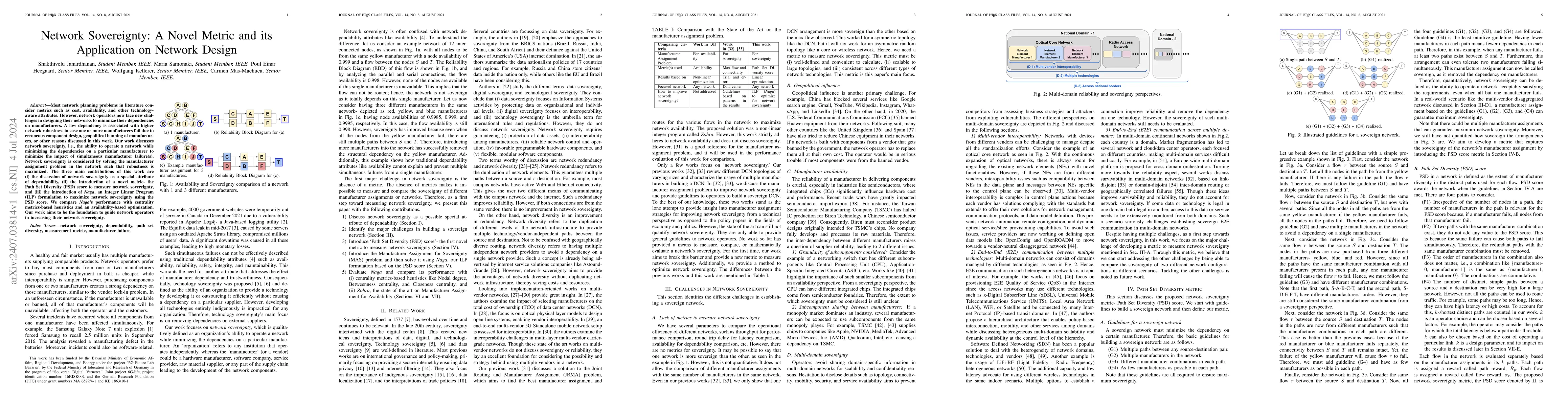 Thumbnail for Network Sovereignty: A Novel Metric and its Application on Network
  Design