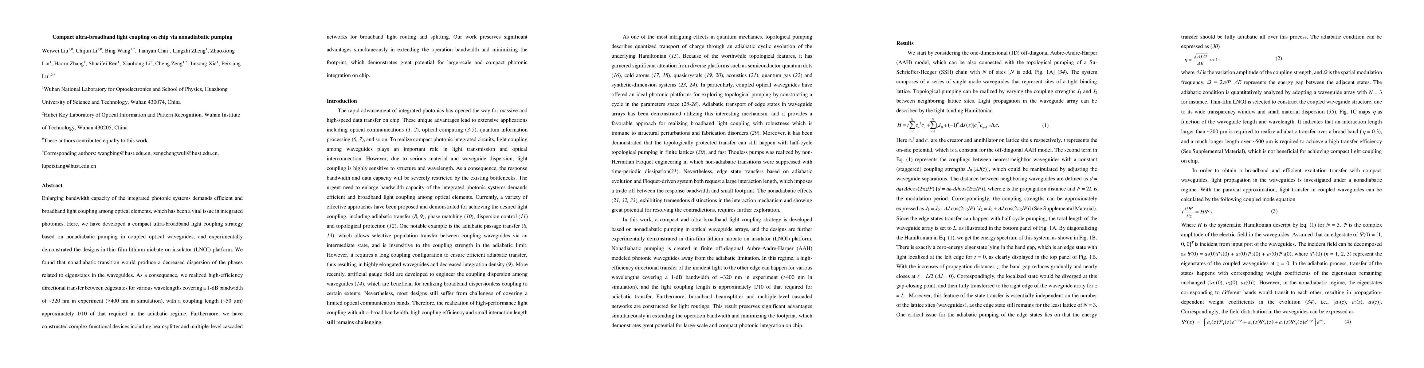 Thumbnail for Compact ultra-broadband light coupling on chip via nonadiabatic pumping
