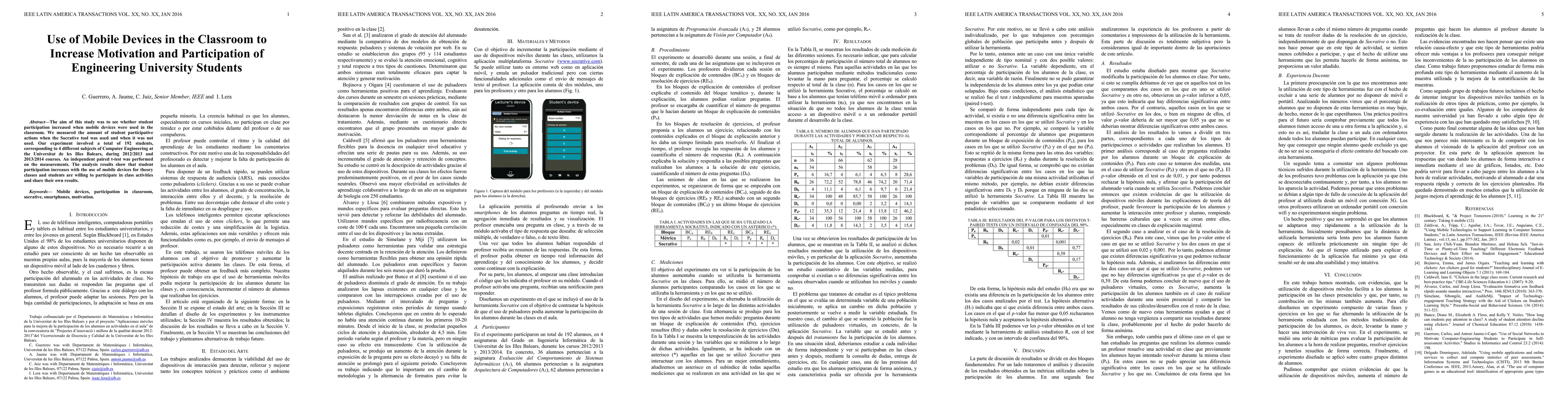 Thumbnail for Use of Mobile Devices in the Classroom to Increase Motivation and
  Participation of Engineering University Students