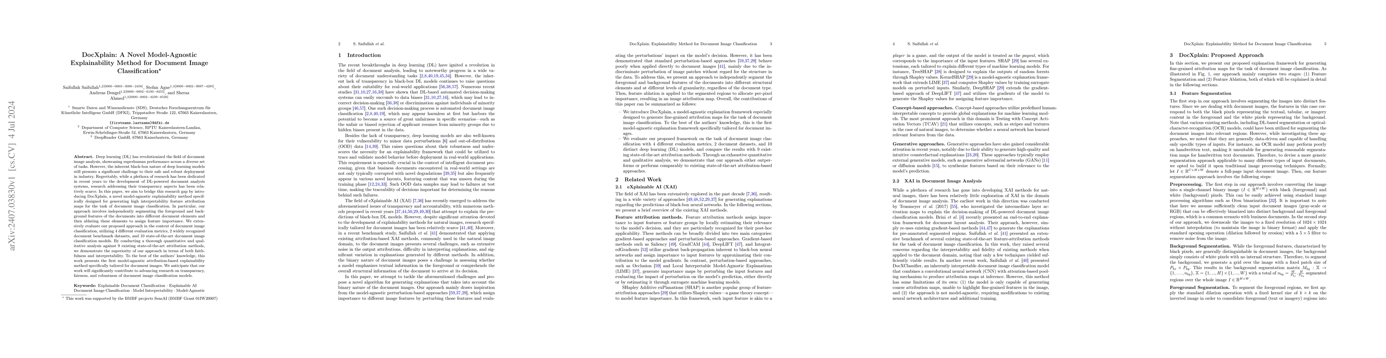 Thumbnail for DocXplain: A Novel Model-Agnostic Explainability Method for Document
  Image Classification
