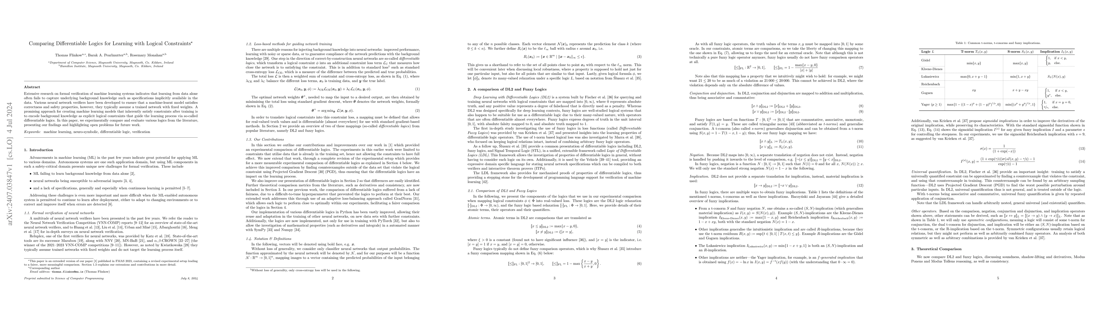 Thumbnail for Comparing Differentiable Logics for Learning with Logical Constraints