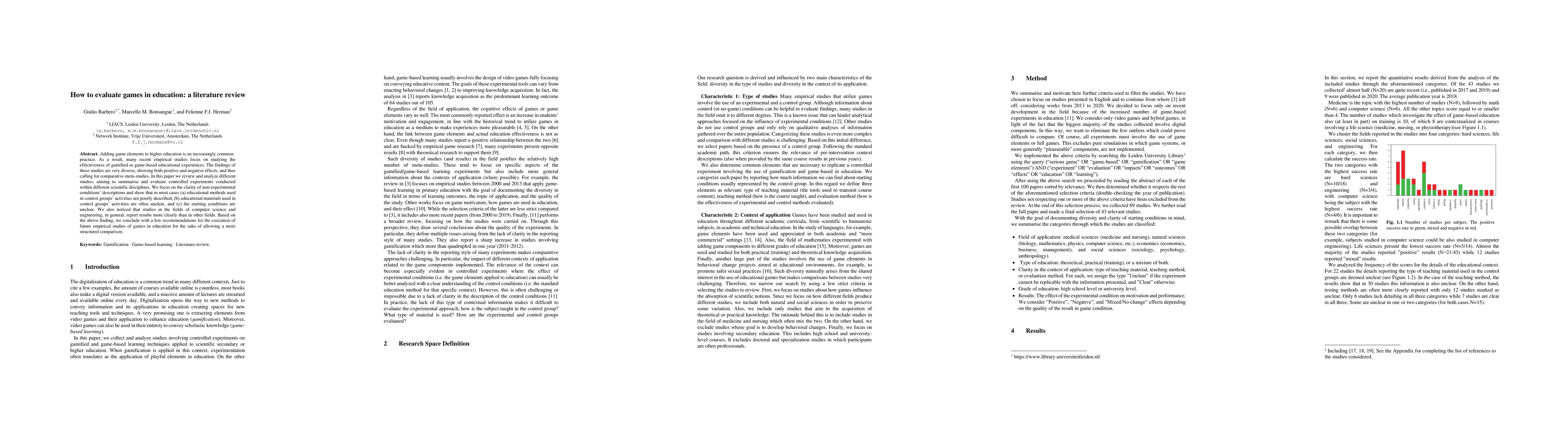 Thumbnail for How to Evaluate Games in Education: A Literature Review