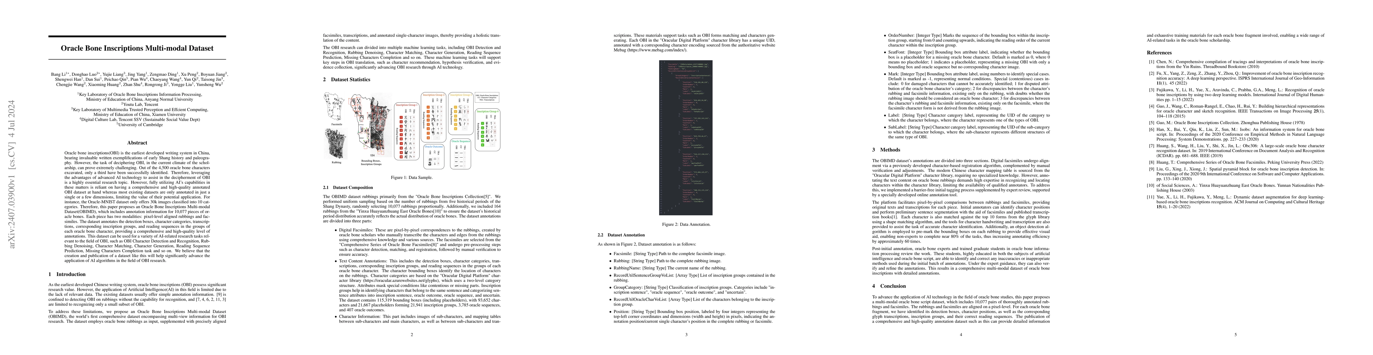 Thumbnail for Oracle Bone Inscriptions Multi-modal Dataset
