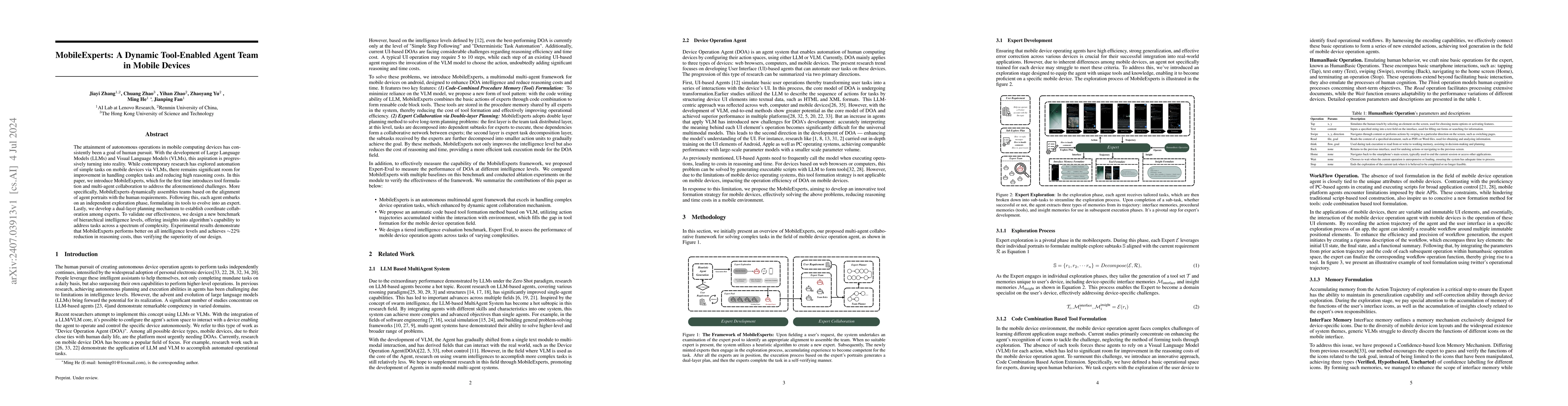 Thumbnail for MobileExperts: A Dynamic Tool-Enabled Agent Team in Mobile Devices