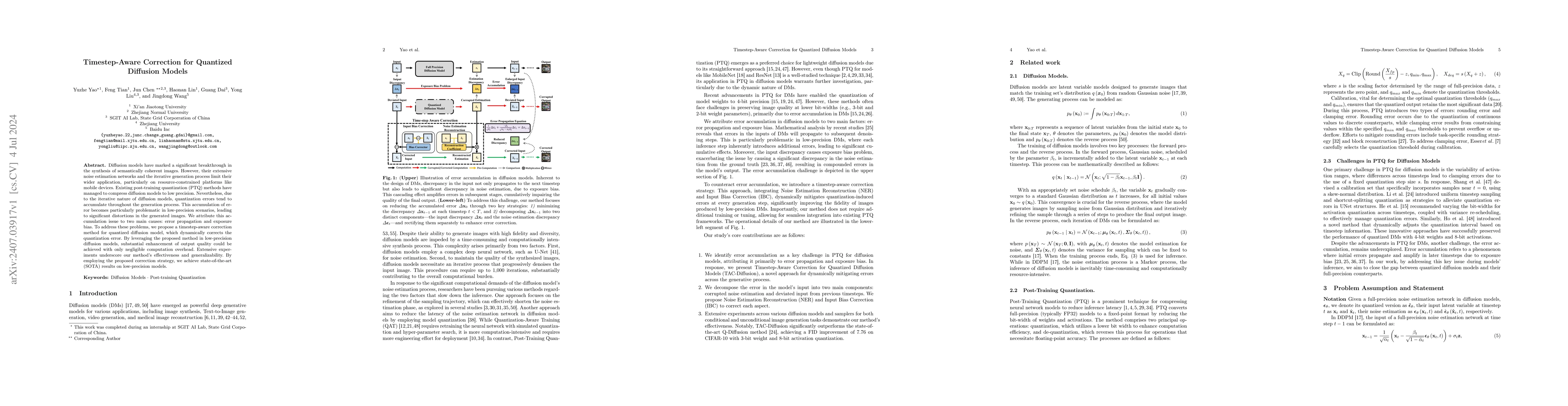 Thumbnail for Timestep-Aware Correction for Quantized Diffusion Models