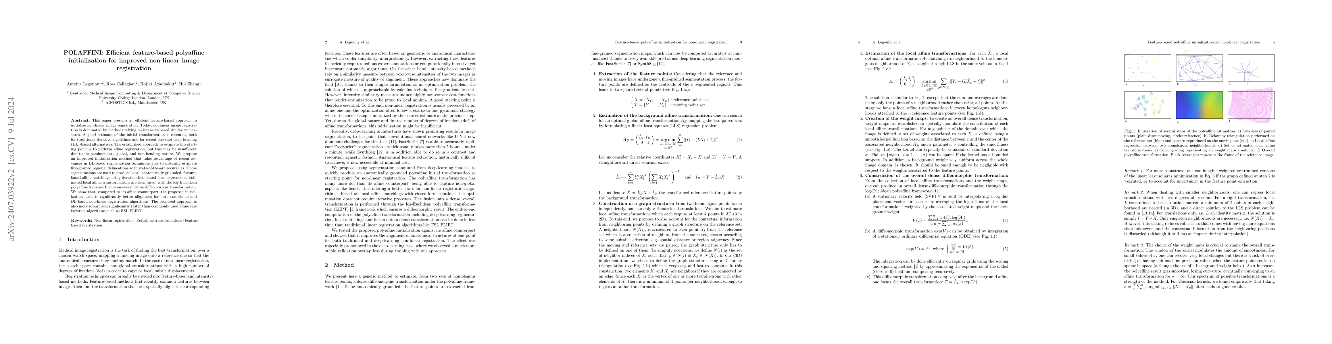Thumbnail for POLAFFINI: Efficient feature-based polyaffine initialization for
  improved non-linear image registration