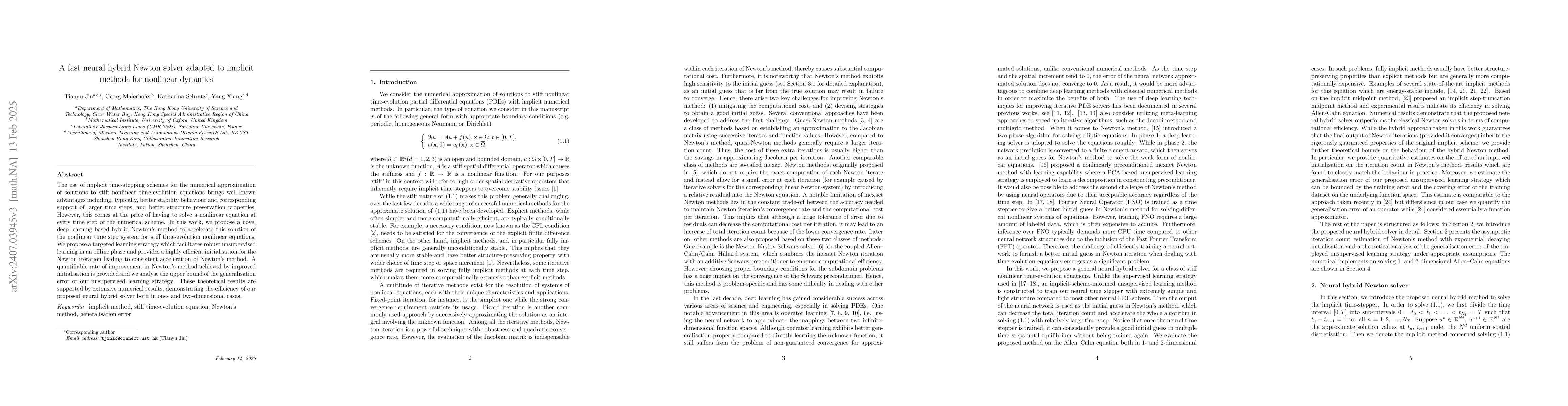 Thumbnail for A fast neural hybrid Newton solver adapted to implicit methods for
  nonlinear dynamics