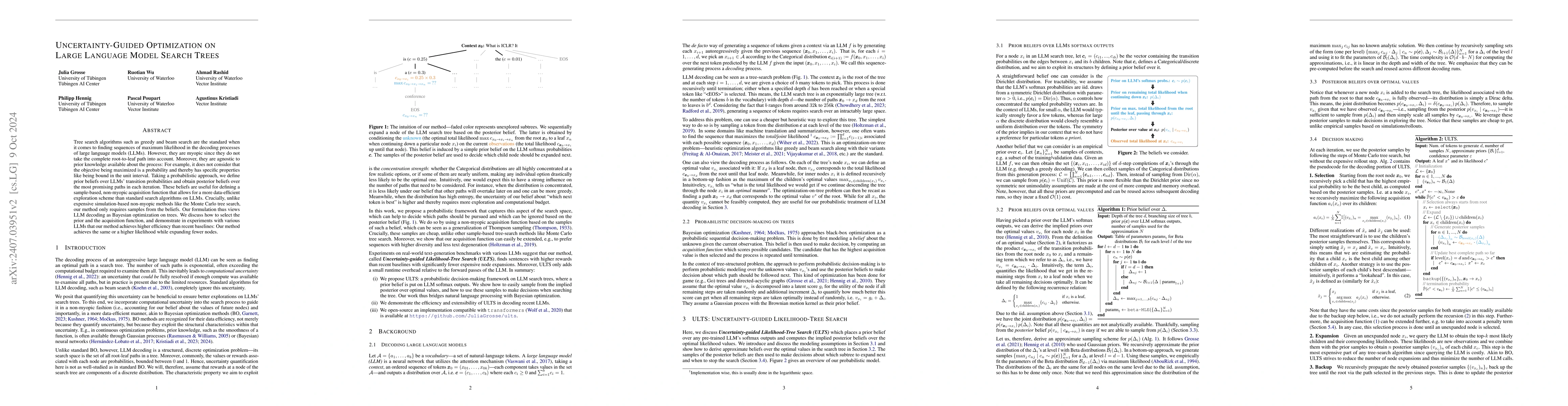 Thumbnail for Uncertainty-Guided Optimization on Large Language Model Search Trees