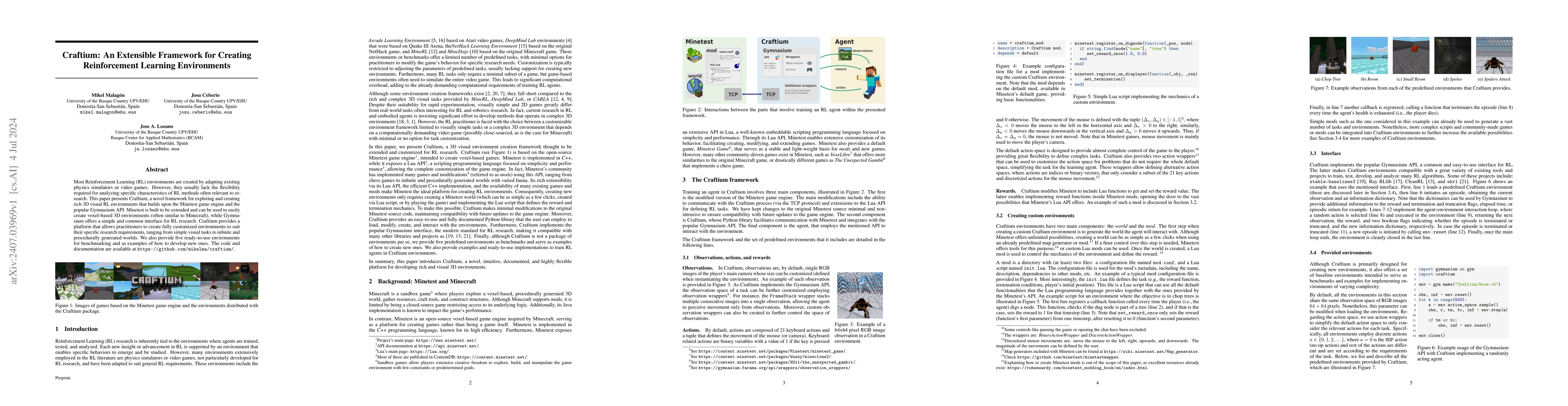 Thumbnail for Craftium: An Extensible Framework for Creating Reinforcement Learning
  Environments