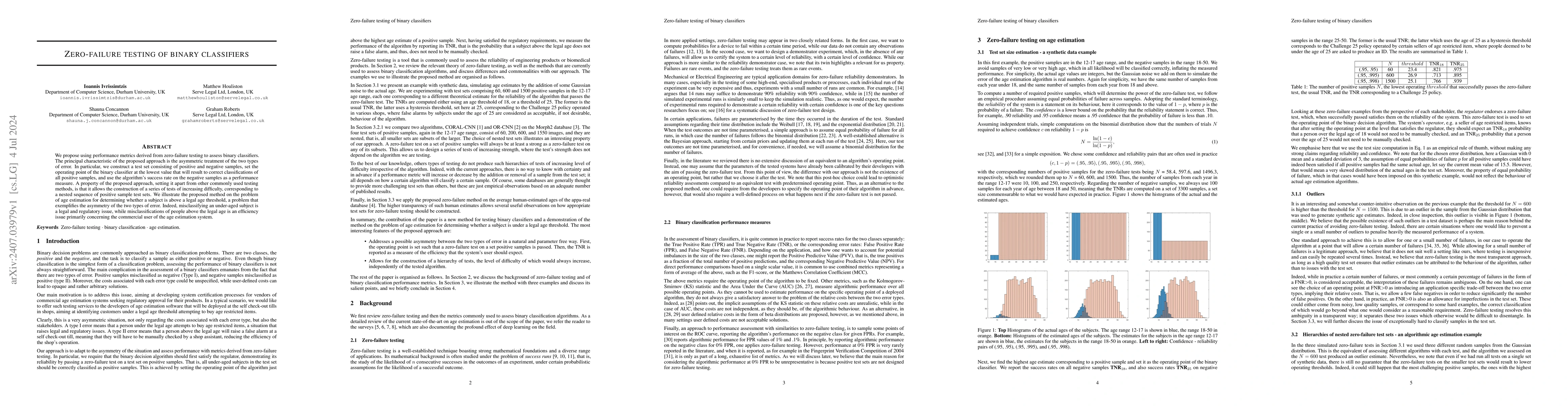 Thumbnail for Zero-failure testing of binary classifiers