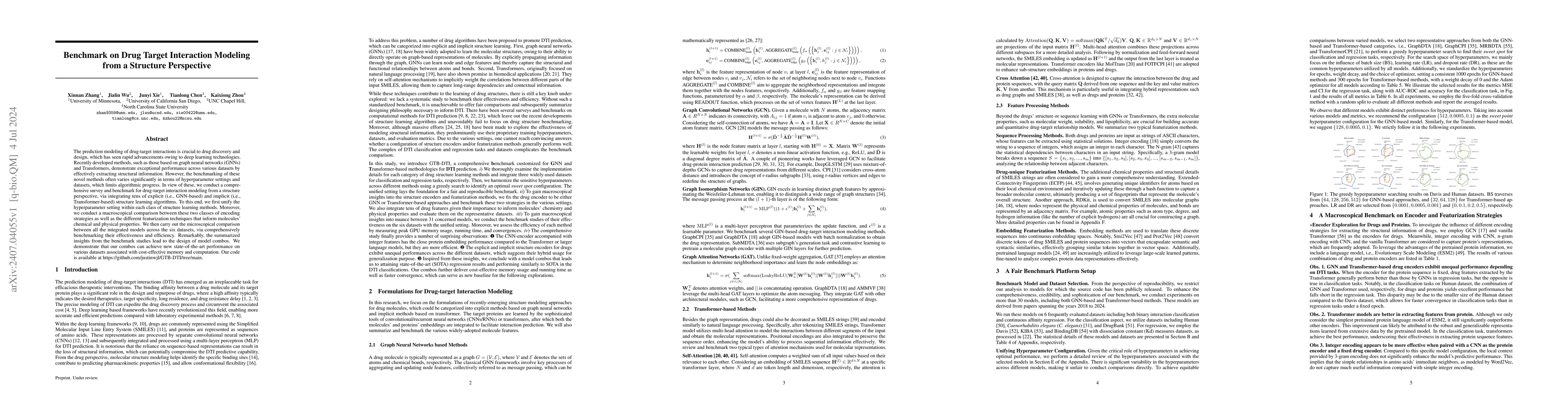 Thumbnail for Benchmark on Drug Target Interaction Modeling from a Structure
  Perspective