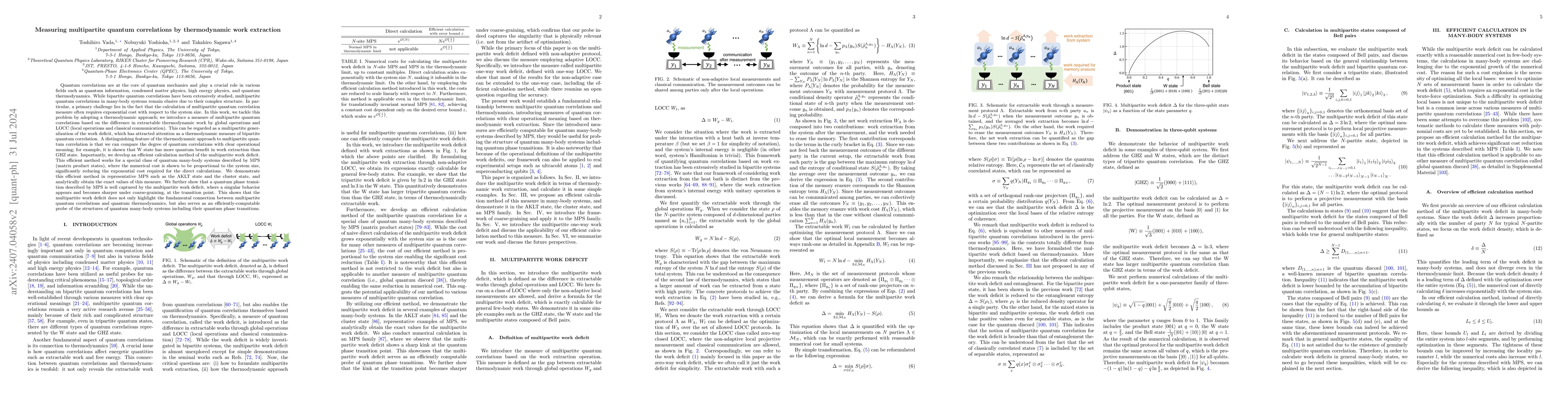 Thumbnail for Measuring multipartite quantum correlations by thermodynamic work
  extraction
