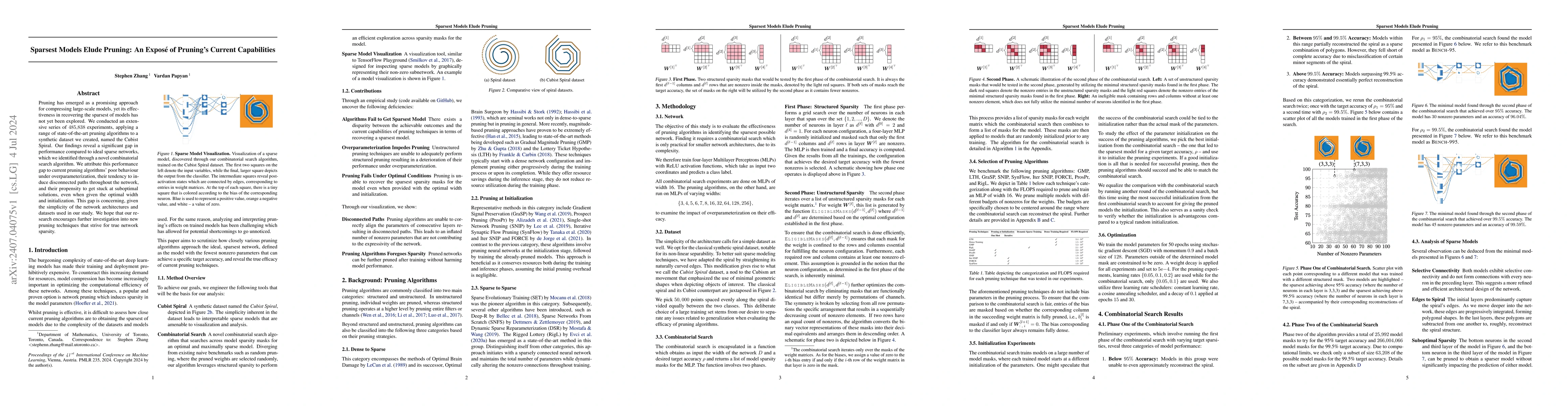 Thumbnail for Sparsest Models Elude Pruning: An Exposé of Pruning's Current
  Capabilities