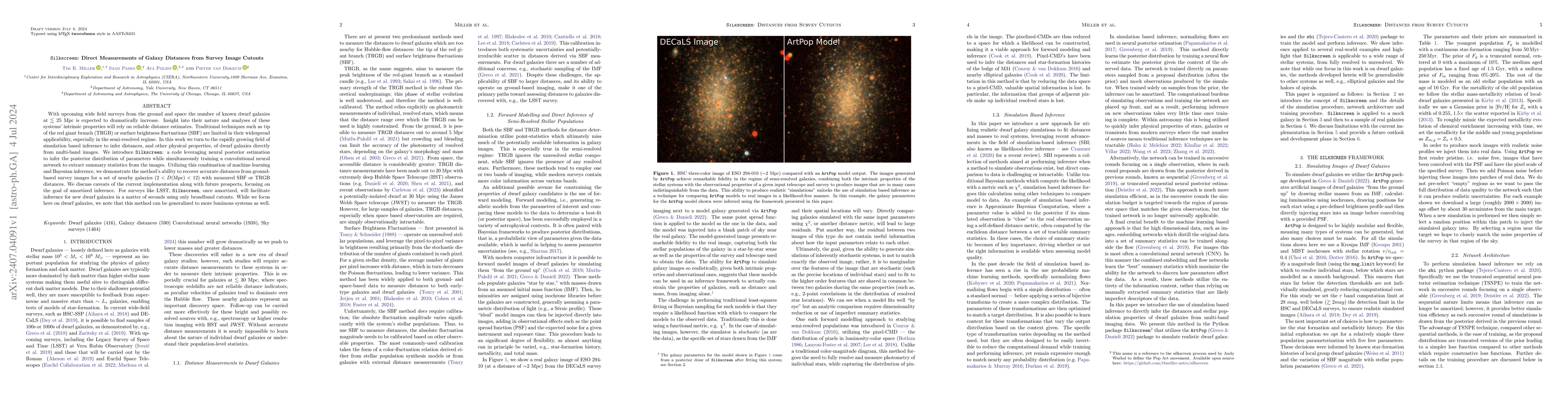 Thumbnail for Silkscreen: Direct Measurements of Galaxy Distances from Survey Image
  Cutouts