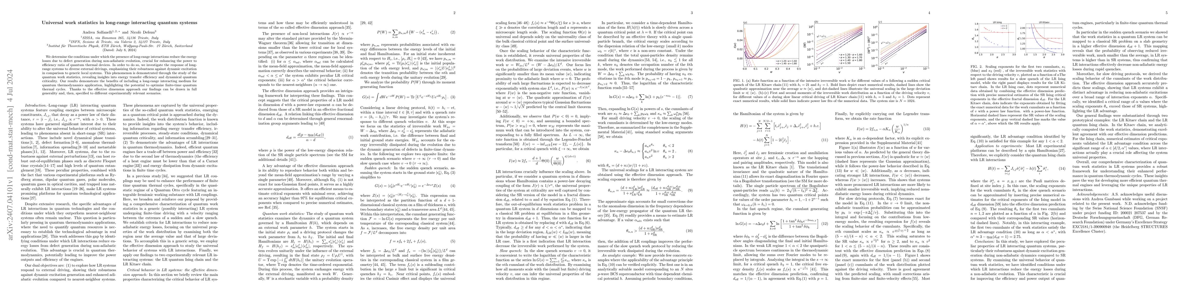 Thumbnail for Universal work statistics in long-range interacting quantum systems