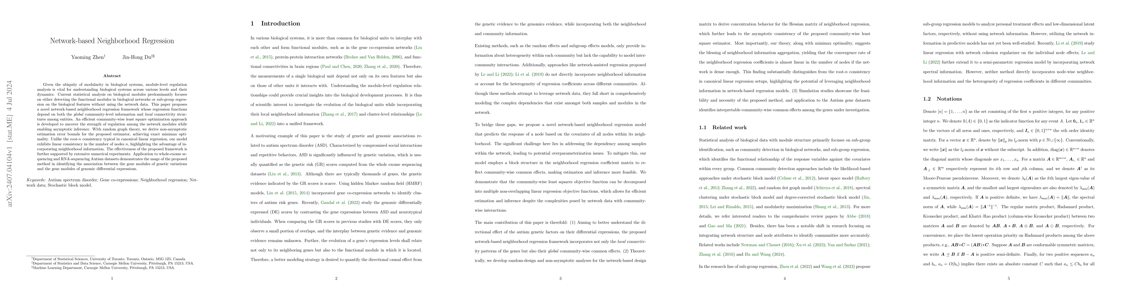 Thumbnail for Network-based Neighborhood regression