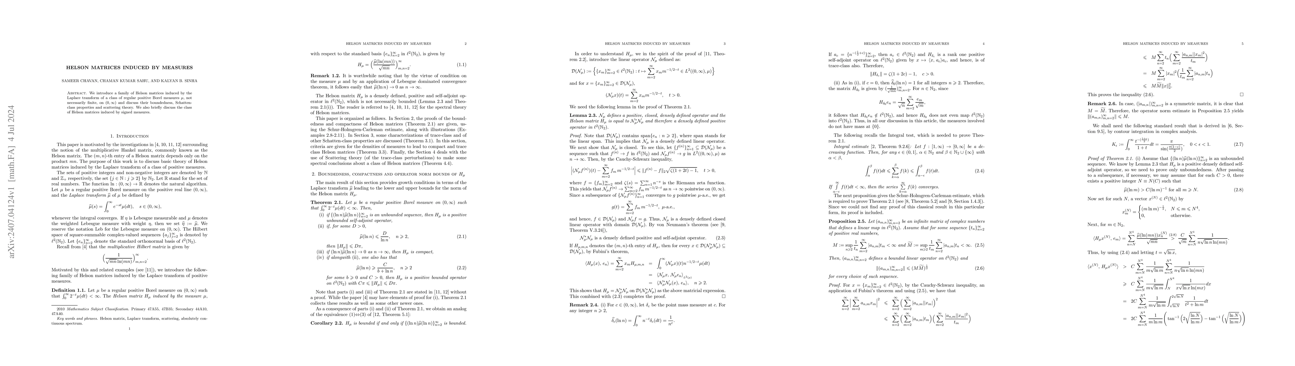 Thumbnail for Helson matrices induced by measures