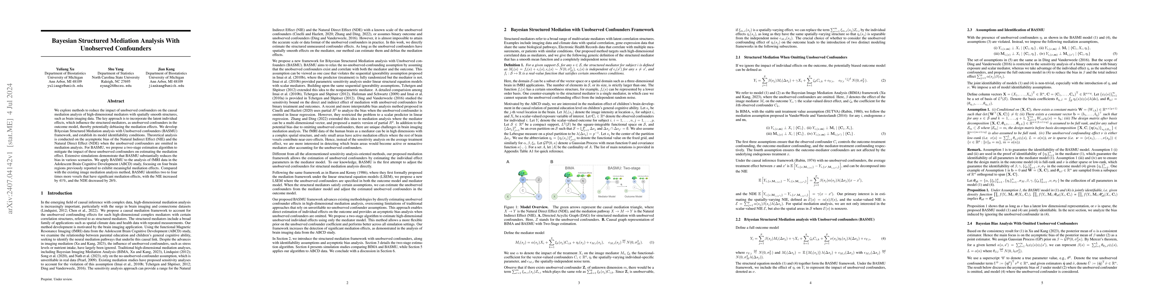 Thumbnail for Bayesian Structured Mediation Analysis With Unobserved Confounders