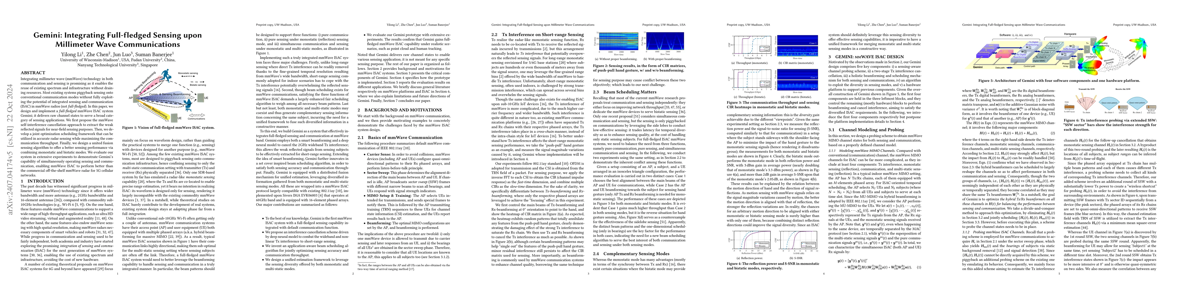 Thumbnail for Gemini: Integrating Full-fledged Sensing upon Millimeter Wave
  Communications
