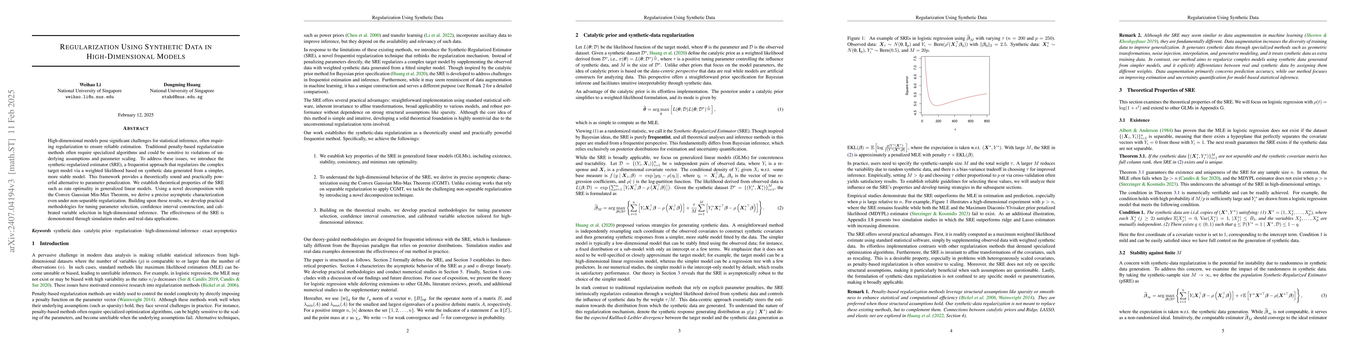 Thumbnail for Using Synthetic Data to Regularize Maximum Likelihood Estimation