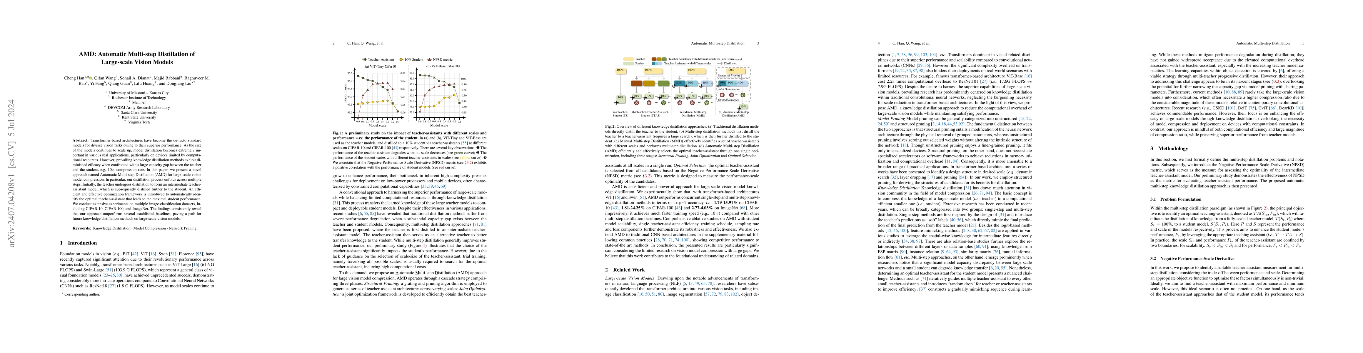 Thumbnail for AMD: Automatic Multi-step Distillation of Large-scale Vision Models