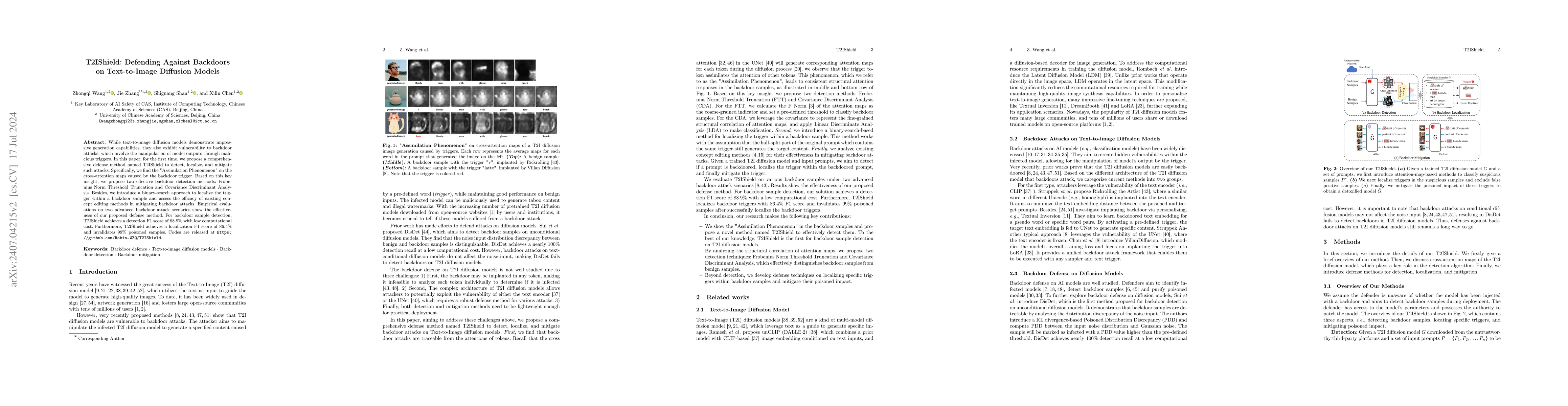Thumbnail for T2IShield: Defending Against Backdoors on Text-to-Image Diffusion Models