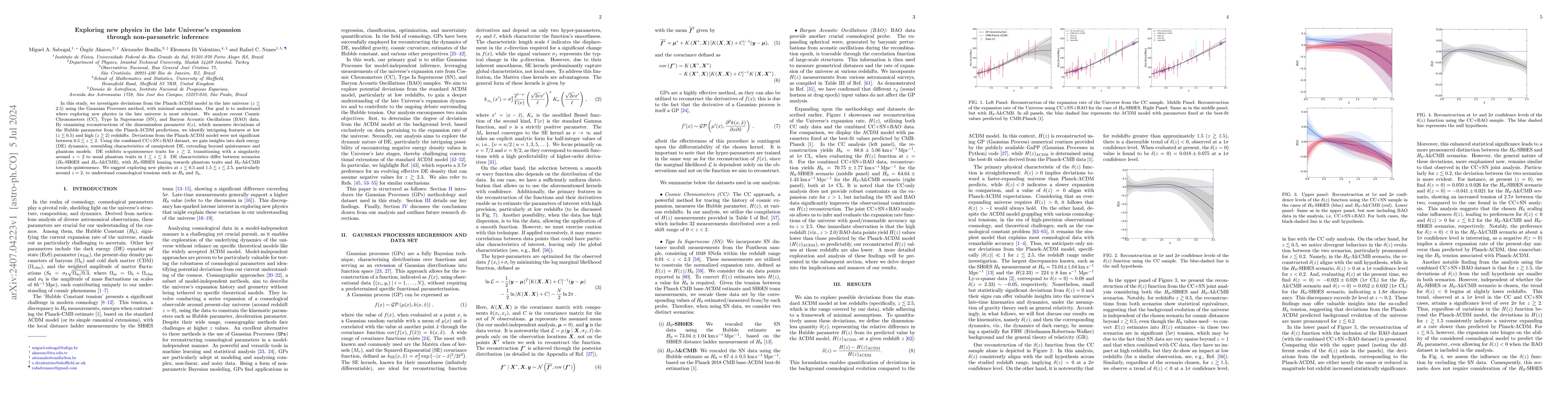 Thumbnail for Exploring new physics in the late Universe's expansion through
  non-parametric inference
