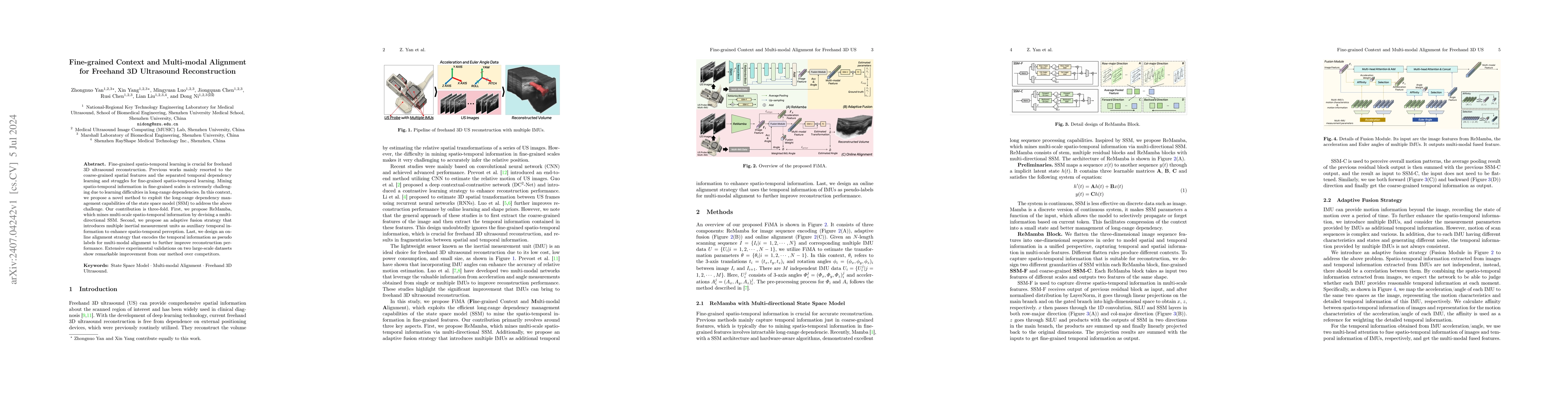 Thumbnail for Fine-grained Context and Multi-modal Alignment for Freehand 3D
  Ultrasound Reconstruction