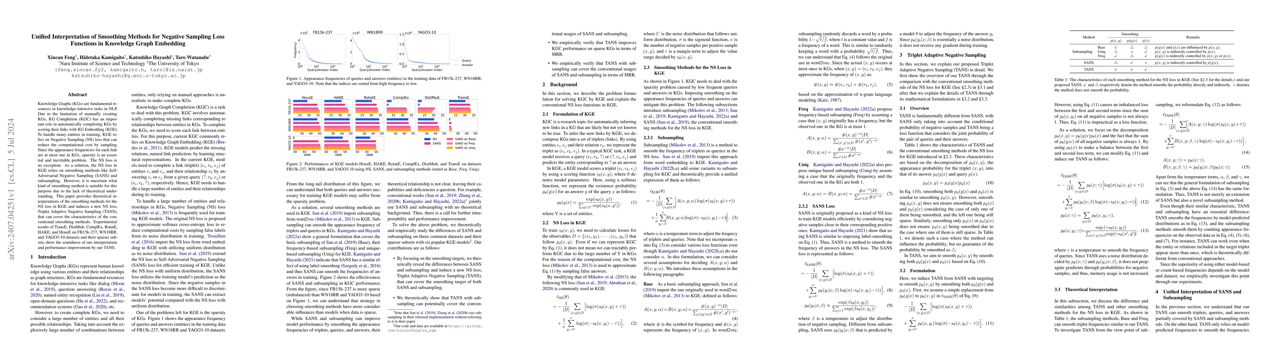Thumbnail for Unified Interpretation of Smoothing Methods for Negative Sampling Loss
  Functions in Knowledge Graph Embedding
